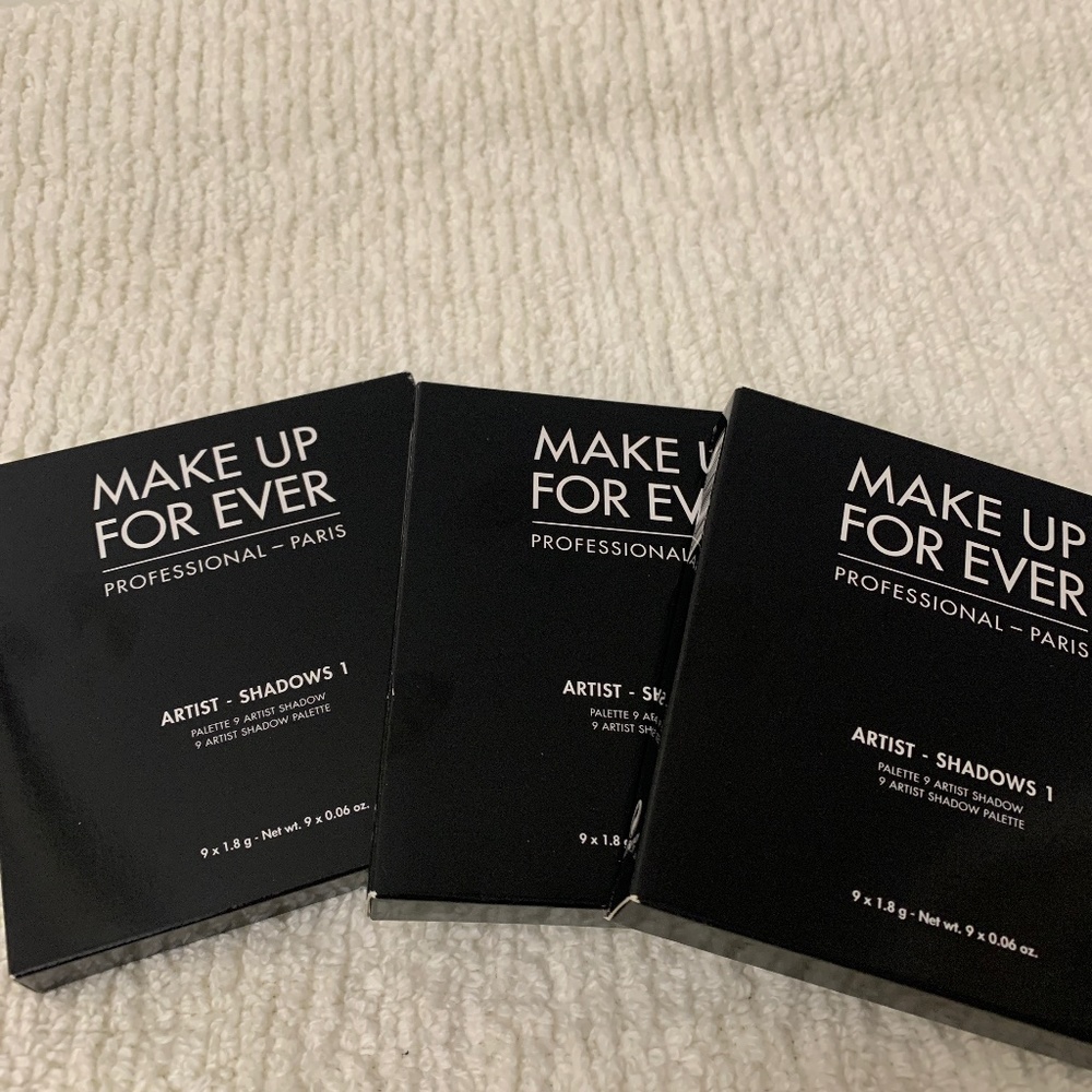 Make Up Forever Eyeshadow Palettes set of 3